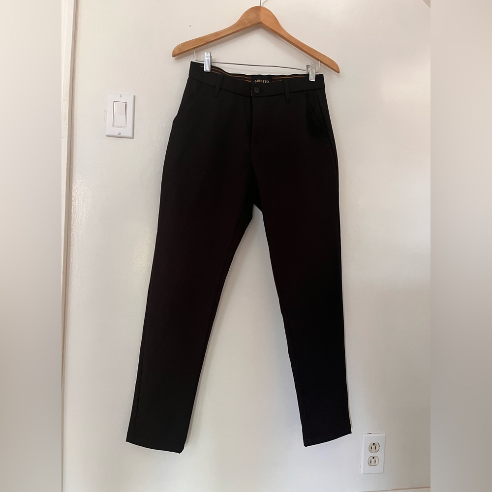 GINGGTTO - Men's Black Dress Pants 28 x 30